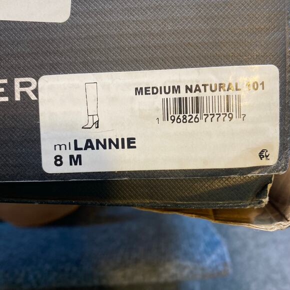 Brand New Marc Fisher Women 8 Lannie Medium Natural Brown Heeled Knee High Boots - Picture 9 of 12